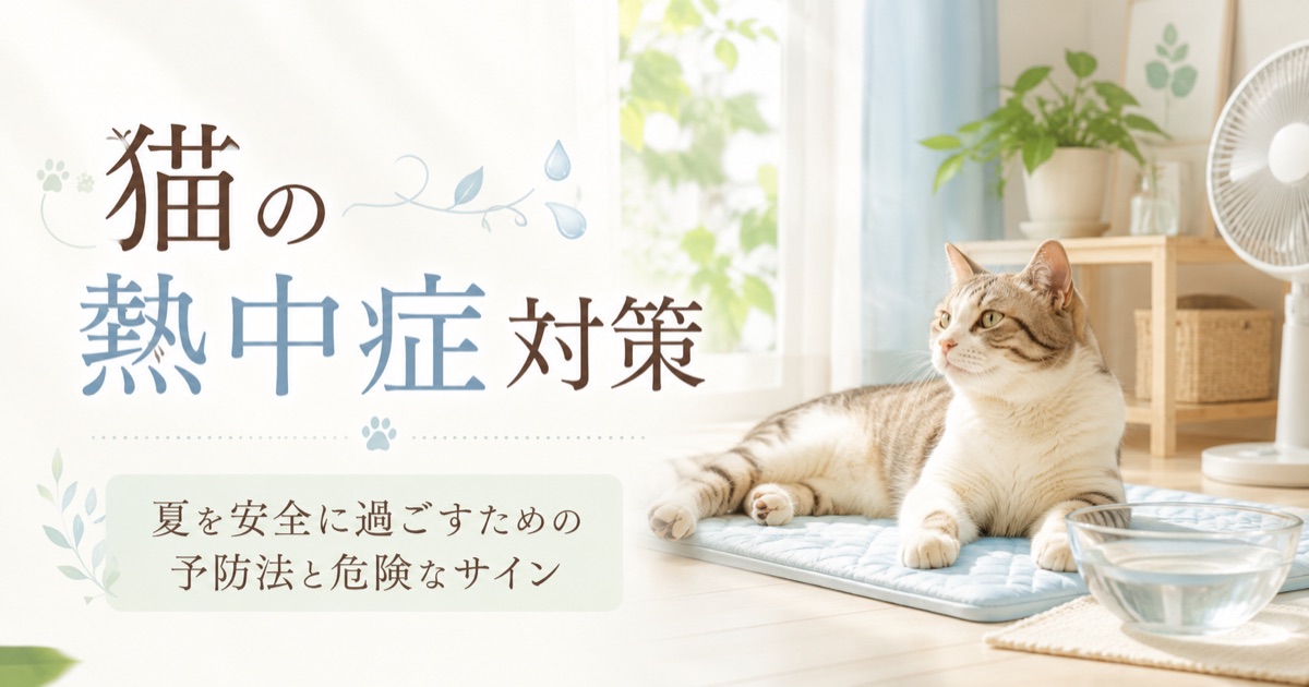 猫の熱中症対策｜夏を安全に過ごすための予防法と危険なサイン