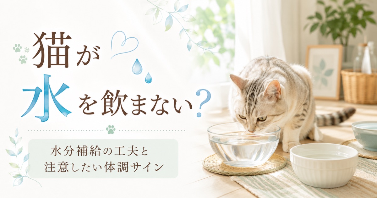 猫が水を飲まないのは大丈夫？飲水量を増やす工夫と受診が必要なサイン