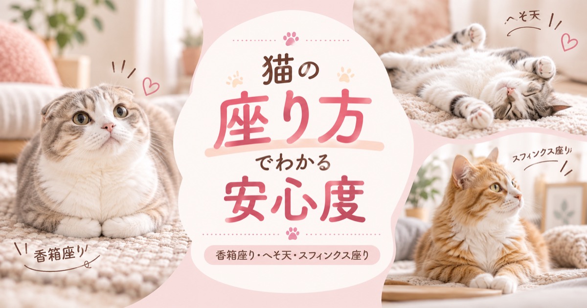 猫の座り方でわかる安心度｜香箱座り・へそ天・スフィンクス座りの違い