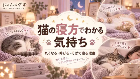 猫の寝方でわかる気持ち｜丸くなる・伸びる・飼い主のそばで寝る理由