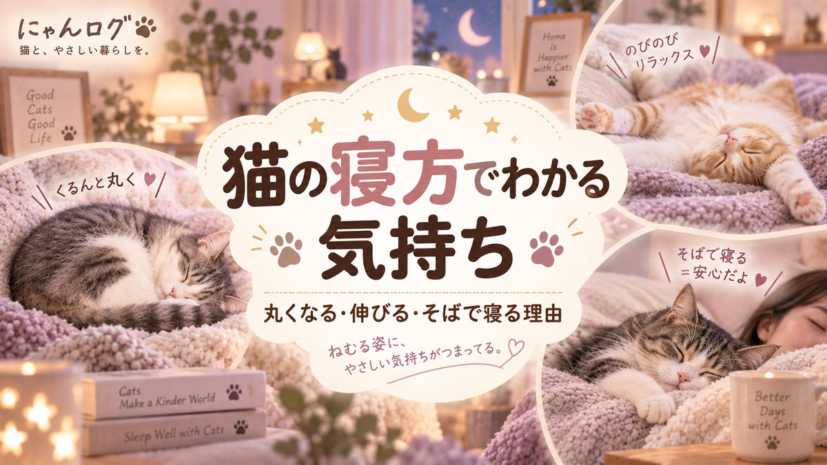 猫の寝方でわかる気持ち｜丸くなる・伸びる・飼い主のそばで寝る理由