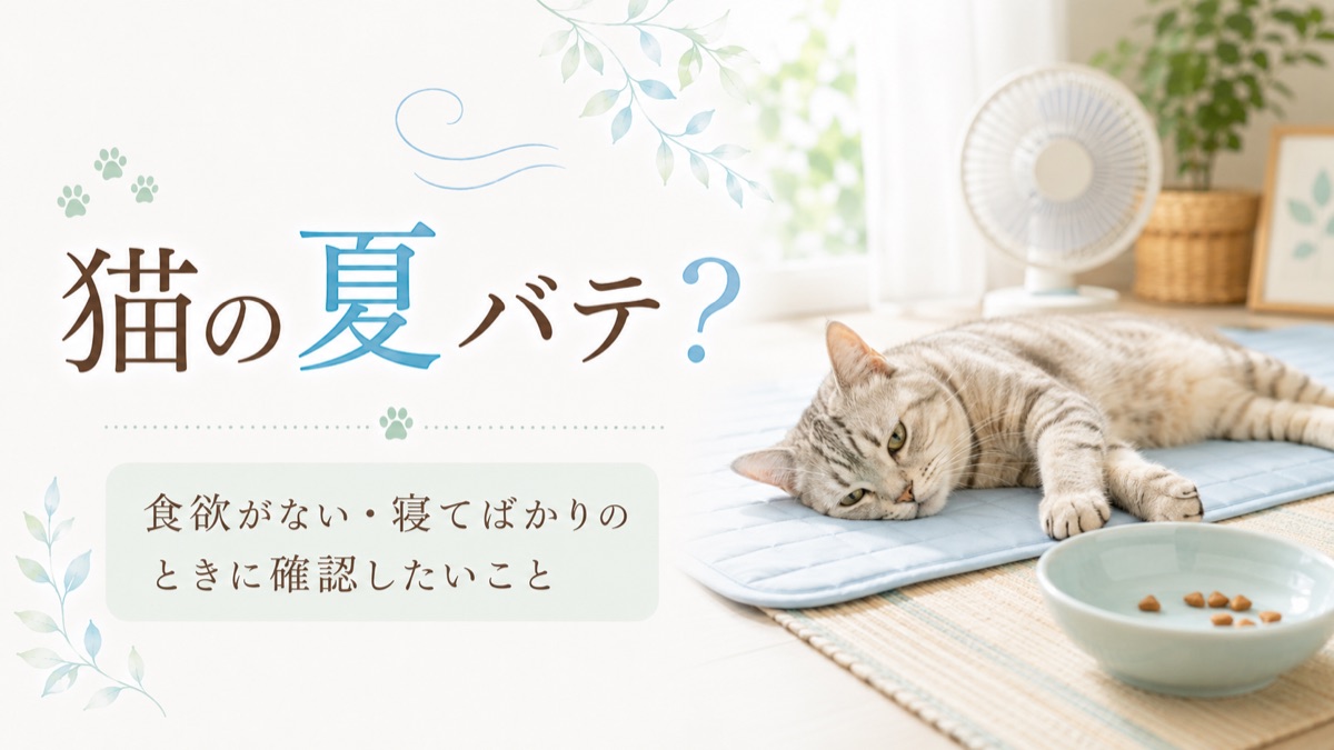 猫の夏バテ？食欲がない・寝てばかりのときの対策と受診サイン